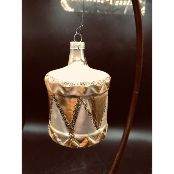 Vintage Drum Christmas Ornament, West Germany 1940s - Picture 2 of 6